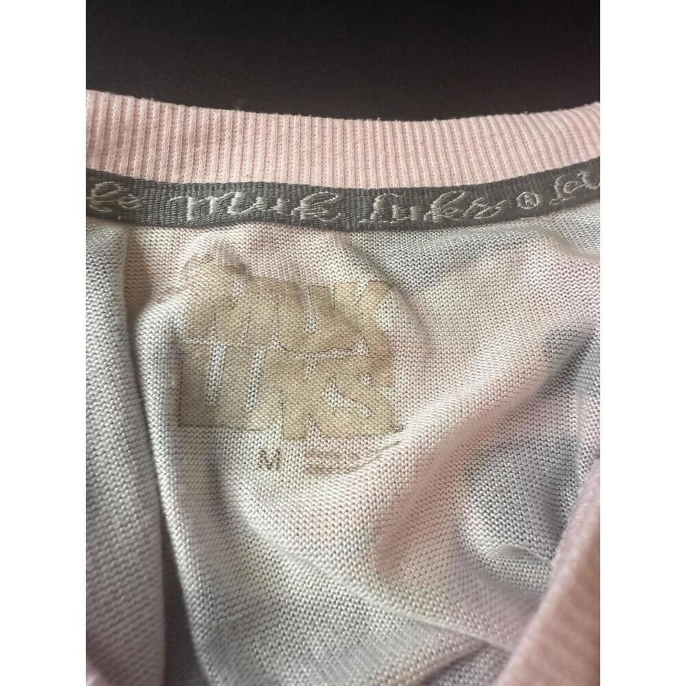 MUK LUKS  Hacci Knit Novelty Pajama Set Pink Camo Medium - Picture 3 of 12